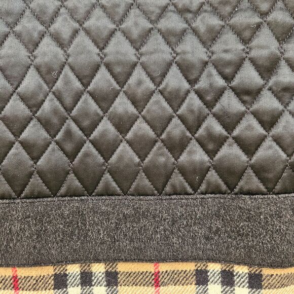 Burberry Black Wool Cashmere Nova Check Plaid Quilted Jacket Coat Mens Medium M - Picture 5 of 16